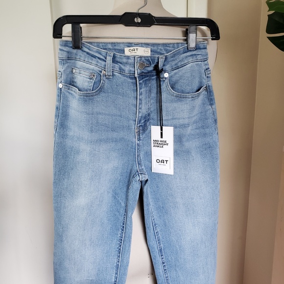 OAT Mid Rise Straight Ankle Jeans Size 25 NEW! - Picture 7 of 12